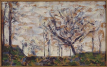 Картина "деревья, зима" художника "сёра жорж"