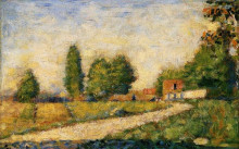 Копия картины "сельская дорога" художника "сёра жорж"