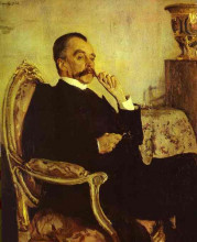 Репродукция картины "портрет князя владимира михайловича голицына " художника "серов валентин"