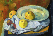 Репродукция картины "plate of apples" художника "серюзье поль"