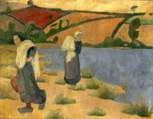 Копия картины "washerwomen at the laita river, near pouldu" художника "серюзье поль"