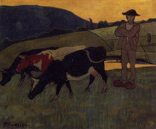 Картина "peasant with three crows" художника "серюзье поль"