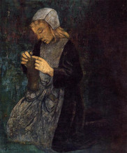 Картина "young breton (the little knitter)" художника "серюзье поль"