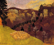 Картина "the flock in the black forest" художника "серюзье поль"