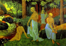 Репродукция картины "bathers with white veils" художника "серюзье поль"