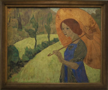 Копия картины "madame serusier with a parasol" художника "серюзье поль"