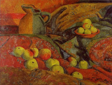 Репродукция картины "still life with apples and jug" художника "серюзье поль"