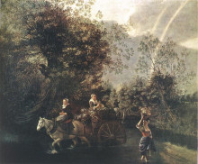 Картина "crossing a creek" художника "сиберехтс ян"