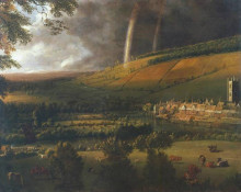 Картина "landscape with rainbow, henley on thames" художника "сиберехтс ян"