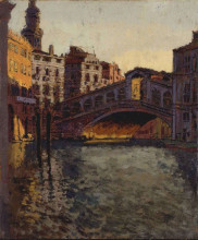 Репродукция картины "the rialto bridge, venice" художника "сикерт уолтер"