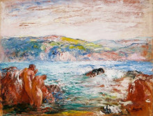 Репродукция картины "marine landscape" художника "симониди мишель"
