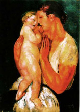 Репродукция картины "maternitate" художника "симониди мишель"