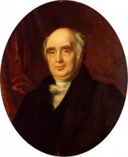 Репродукция картины "henry richard vassall fox, 3rd baron holland (copy after an original of 1829 by charles robert leslie)" художника "симпсон джон"