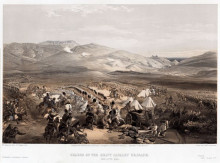 Репродукция картины "charge of the heavy cavalry brigade, 25th octomber 1854" художника "симпсон уильям"