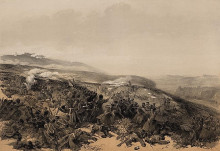 Картина "second charge of the guards (battle of inkermann)" художника "симпсон уильям"