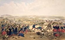 Репродукция картины "battle of the tchernaya, august 16th 1855" художника "симпсон уильям"