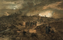 Копия картины "interior of the malakoff with the remains of the round tower" художника "симпсон уильям"