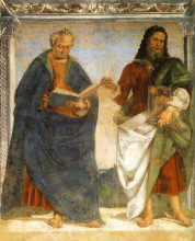 Копия картины "pair of apostles in dispute" художника "синьорелли лука"