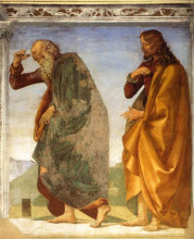 Репродукция картины "pair of apostles in dispute" художника "синьорелли лука"