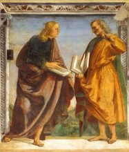 Картина "pair of apostles in dispute" художника "синьорелли лука"