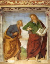 Картина "the apostles peter and john the evangelist" художника "синьорелли лука"