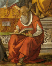 Картина "st. jerome (detail from virgin enthroned with saints)" художника "синьорелли лука"