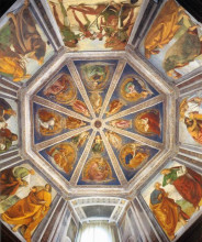 Репродукция картины "view of the vaulting of the sacristy of st. john" художника "синьорелли лука"