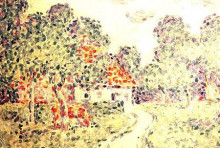 Копия картины "the little farm" художника "ангран шарль"