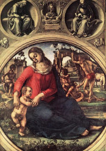 Копия картины "madonna and child with prophets" художника "синьорелли лука"