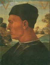 Репродукция картины "portrait of vitellozzo vitelli" художника "синьорелли лука"