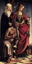Картина "st. augustine altarpiece (left wing)" художника "синьорелли лука"