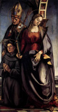 Репродукция картины "st. augustine altarpiece (right wing)" художника "синьорелли лука"