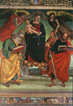 Репродукция картины "madonna and child with saints" художника "синьорелли лука"