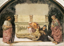 Репродукция картины "lamentation over the dead christ" художника "синьорелли лука"