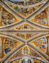 Репродукция картины "ceiling frescoes in the chapel of san brizio" художника "синьорелли лука"