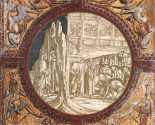 Репродукция картины "dante and virgil entering purgatory" художника "синьорелли лука"
