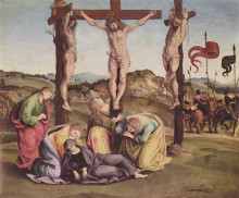 Репродукция картины "the crucifixion" художника "синьорелли лука"