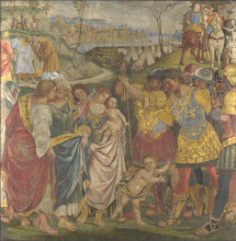 Репродукция картины "coriolanus persuaded by his family to spare rome" художника "синьорелли лука"