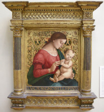 Копия картины "madonna and child" художника "синьорелли лука"