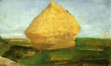 Копия картины "the haystack" художника "синьяк поль"