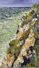 Копия картины "port en bessin, a cliff" художника "синьяк поль"