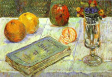 Копия картины "still life with a book" художника "синьяк поль"
