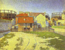 Копия картины "gasometers at clichy" художника "синьяк поль"