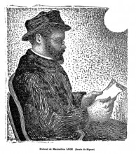 Копия картины "the portrait of maximilien luce" художника "синьяк поль"
