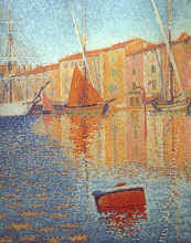 Картина "the red buoy, saint tropez" художника "синьяк поль"