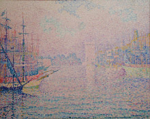 Картина "marseille, an old port" художника "синьяк поль"
