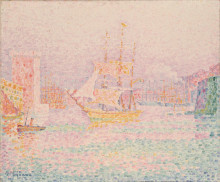 Копия картины "the harbour at marseilles" художника "синьяк поль"