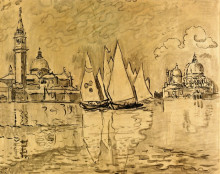 Картина "study for venice, morning" художника "синьяк поль"