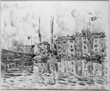 Репродукция картины "the port of st. tropez" художника "синьяк поль"