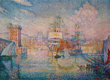 Картина "the entrance to the port of marseille" художника "синьяк поль"